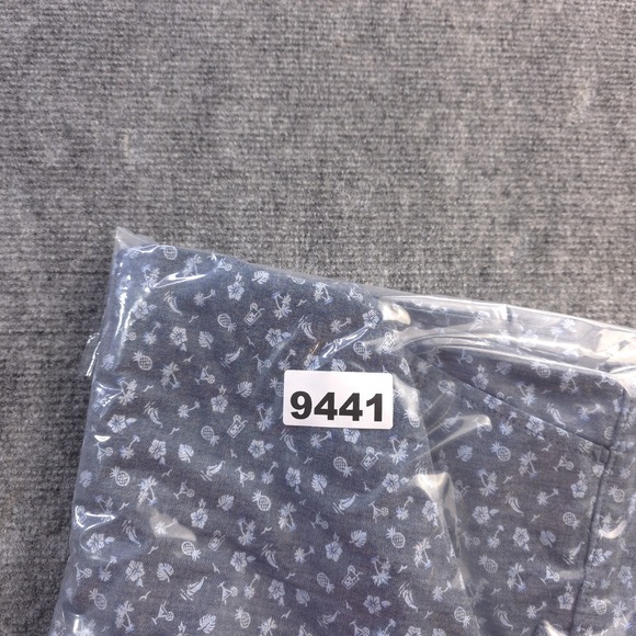 New Izod Saltwater Shorts 42 Blue Pineapple Floral Geometric 9.5" Inseam Stretch - Picture 6 of 6